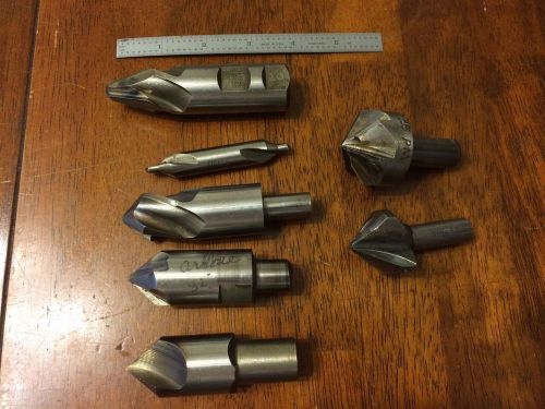 Mixed Lot of 7 Counter Sinks and Schampering Tools, 6 Toolmaker Made