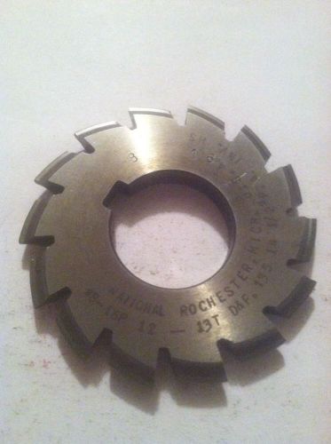 USED INVOLUTE GEAR CUTTER #8 16P 12-13T 14.5PA 1&#034;bore HS NATIONAL