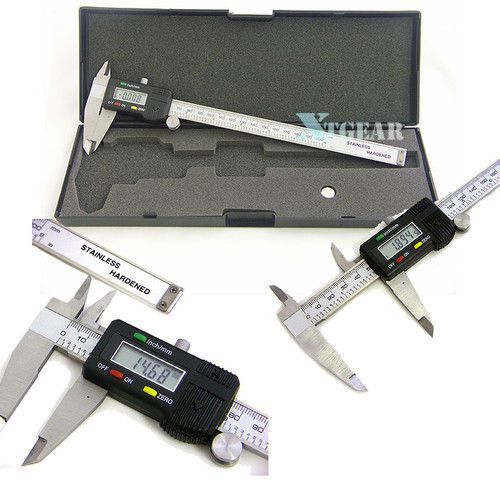 12&#034;  300mm digital electronic sae/mm/fraction micrometer caliper w/ lcd screen for sale