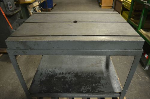 Steel T-Slotted Welding Table Welding Cast Iron Layout Plate Fixture 42&#034;x 30&#034;
