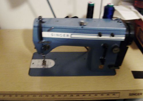 Industrial singer 20u professional sewing machine w/ table, lamp, thread  look! for sale