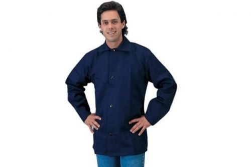 2 Tillman 6230BS 30&#034; 9 oz. Navy Blue FR Cotton Welding Jacket Small 6230