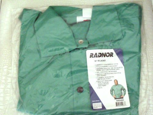 NEW *RADNOR* FLAME RETARDANT COTTON WELDING JACKET, SZ. XL, IRONWORKER