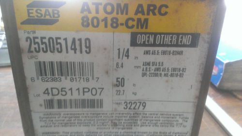 ESAB, Atom Arc, Welding Rods, 8018-CM, 255051419, 1/4&#034;, Heat 32779, AWS A5.5