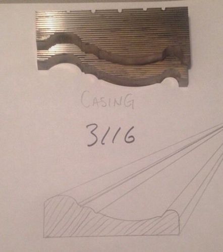 Lot 3116 Casing Moulding Weinig / WKW Corrugated Knives Shaper Moulder