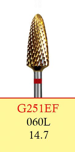 Dental Lab Carbide Cutters-HP Shank(44.5 mm)-G251EF/060L(8372)-Cross Cut(2 Burs)