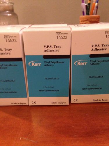 KerrPVS/VPS Dental Impression Adhesive  (8 new boxes of .5 Oz (15 mL)
