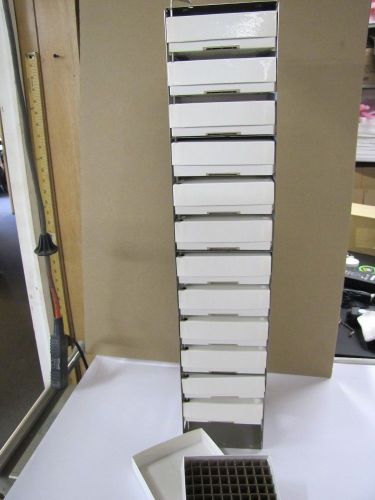 SS Liquid Nitrogen Cryogenic Freezer Tray Rack w/100 Pos (13) Tray Boxes