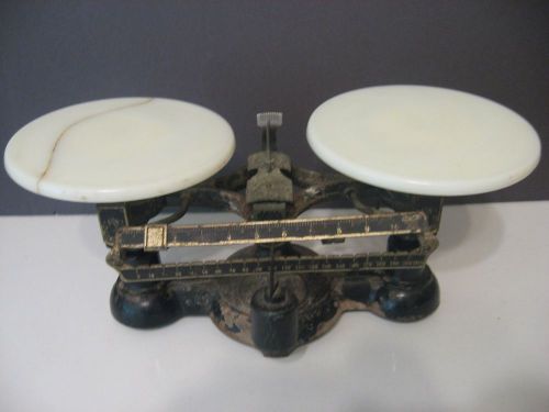 Vintage ohaus scale double beam 200 gram cast iron for sale