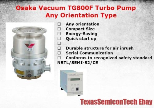 Osaka vacuum tg800f any orientation type turbomolecular turbo pump complete set for sale