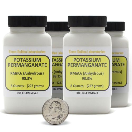 Potassium Permanganate [KMnO4] 98% Pourable Powder 2 Lb in Four Bottles USA