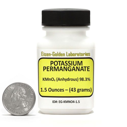 Potassium permanganate [kmno4] 98% pourable powder 1.5 oz in a mini bottle usa for sale