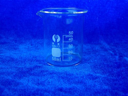 5x Glass Beaker Lab Beaker Low Form 50ml Free shipping