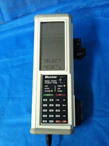 Baxter as40a infusion pump with 30 baxter 60&#034; lock adapters 2n3349 for sale
