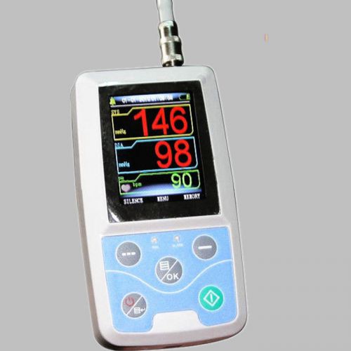 handhold 24 Hours Ambulatory Digital Blood Pressure Monitor ABPM50+free 3 cuffs!