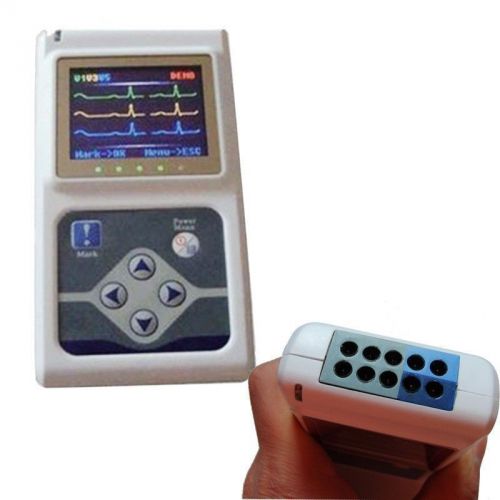 12 Channels ECG ECG Holter recorder Monitor System USB patient cable TLC5000 FS
