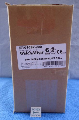 Welch allyn suretemp plus #01692-200 clinical thermometer #692 w/ 4&#039;  oral probe for sale
