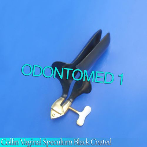 1-Collin Vaginal Speculum Medium Black Coated Gynecology instrument