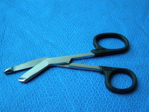 1Unit-Lister Bandage Nurse Scissors 5.5&#034;-Color Handles(Black)One Large Ring