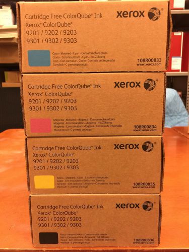 Set of 4 - NIB Genuine Xerox Color Inks 108R0033, 108R0034, 108R0035, 108R0036