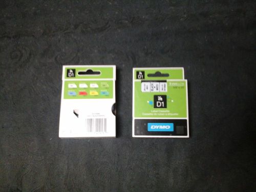 Dymo Labels D1 9mm x 7m. Two Cassettes. Black on White. Product code S0720680