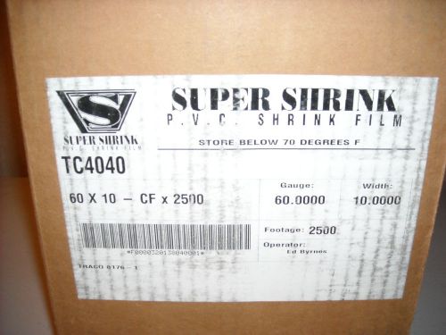 60 Gauge Center Fold Standard PVC Shrink Film - 10&#034; x 2500&#039; Free Shipping