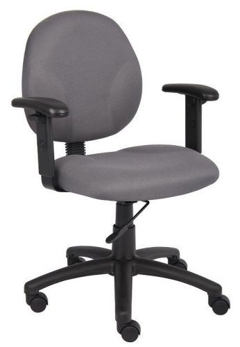 B9091 boss gray fabric diamond office/computer task chair with adjustable arms for sale