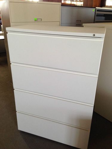 **4 DRAWER 36&#034;W LATERAL SIZE FILE CABINET by HERMAN MILLER MERIDIAN w/LOCK&amp;KEY**