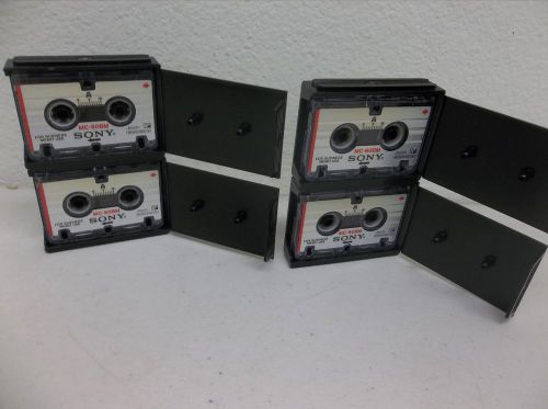 Lot of 4 Sony MC-60 BM Microcassette Magnetic Tape for Business Memos  UNUSED