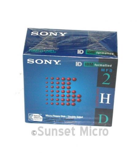 Sony 3.5&#034; micro floppy disk/double sided box of 10 10mfd-2hd for sale