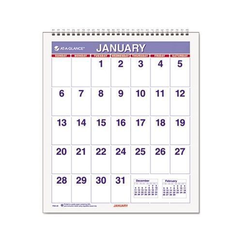 New ! at-a-glance 2015 mini monthly wall calendar - pm528  pm5-28 for sale