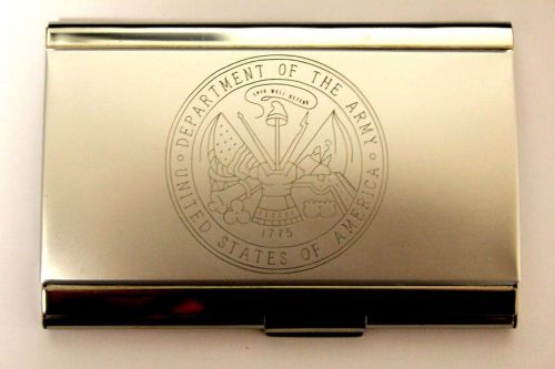 UNITED STATES ARMY LOGO DESIGN BUSINESS CARD HOLDER  NEW HOLDS 12 CARD  US ARMY