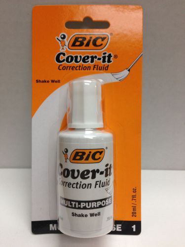 BIC Cover-it correction fluid/liquid paper white out 0.7oz 1 pack