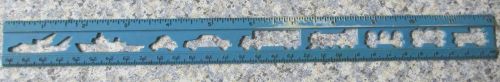 Very Rare Blue 12 in Ruler! That you can use to do drawings