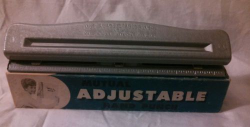 Mutual Products  Co. Adjustable Hand Punch No. 20 Made in USA Vintage Original