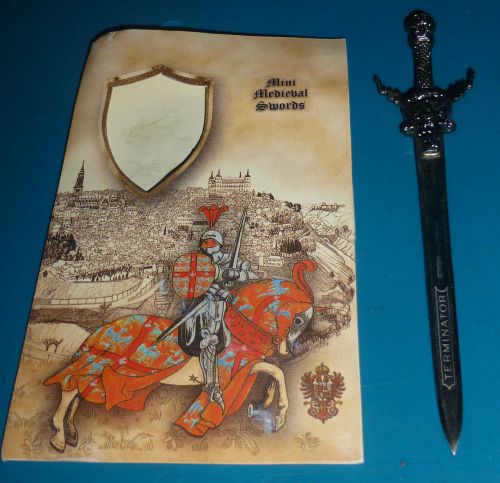 Mini Medieval Swords 6 1/2&#034; Letter Opener Terminator Dark Side NEW FREE S&amp;H