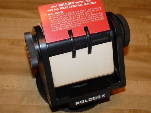 Classic Business SW-24 ROLODEX SWIVEL FILE Dual Action REVOLVING ROTARY W/ Card