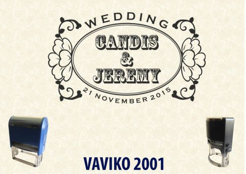 Self ink Personalized custom wedding rubber stamp  SW 023 60*40