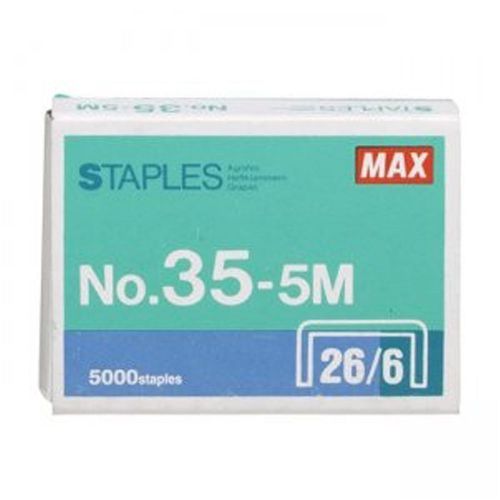 MAX Staples NO.35-5M (26/6) 5000pcs box for Stapler NEW FreeS&amp;H