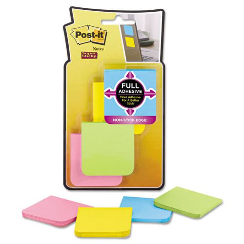 Post-it® Super Sticky Full Adhesive Note Pad Assorted Bright Set of 32