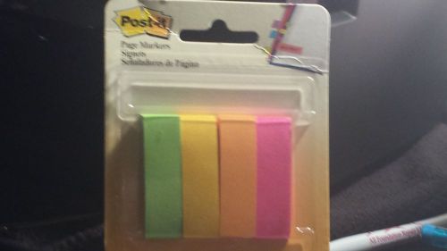 3M POST-IT PAGE MARKERS SIGNETS, MULTI COLORED, 200 SHEETS, PN#670-4-D
