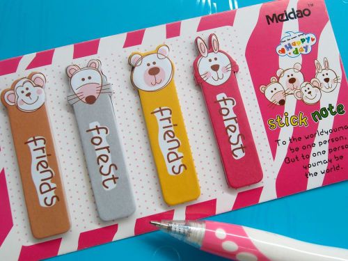 1X Forest Friends Sticky Notes Bookmark Post-it Marker Memo Stationery FREE SHIP