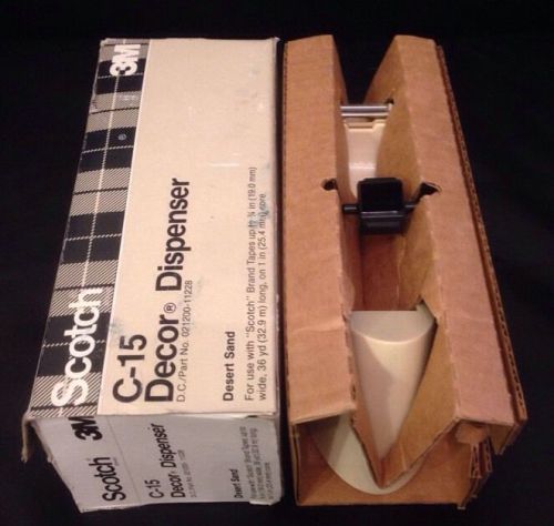 Scotch C-15 Decor Tape Dispener in box, Desert Sand, 3M NIB