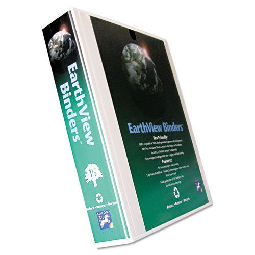 Earthview Round Ring Presentation Binder, 1-1/2&#034; Capacity, White