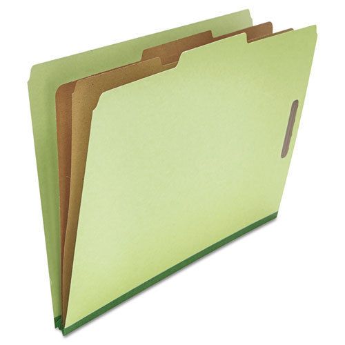 Pressboard classification folder, legal, six-section, green, 10/box for sale