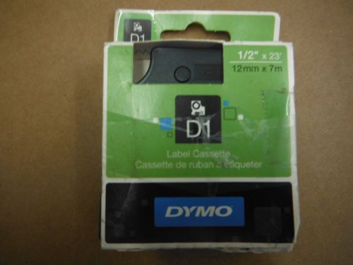 Dymo 45020 White Print/ Clear Tape 1/2 X 23  12mm X 7mm