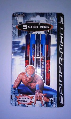 Marvel &#034;Spider-Man 3&#034; Pack Of 5 Pens  BRAND NEW IN PACKAGE