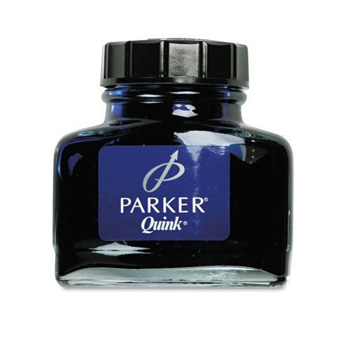 Parker Super Quink Permanent Ink, 2-oz. Bottle, Blue-Black (3007100)