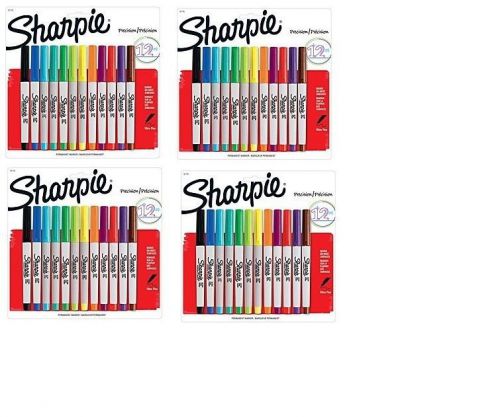 Lot of 48 Brand NEW Sharpie Permanent Ultra-Fine Point Markers ~ Assorted Colors