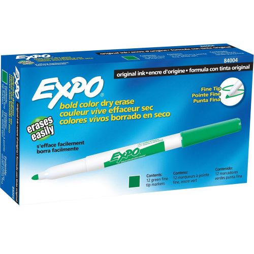 Expo Dry Erase Marker, Fine, Green (Expo 84004) - 12/pk